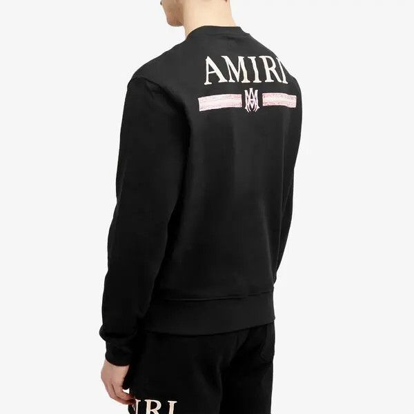 Amiri o1mle0326 MA Watercolor Bar Crewneck Sweatshirt in Black Size US S / EU 44-46 / 1 - 3 Thumbnail