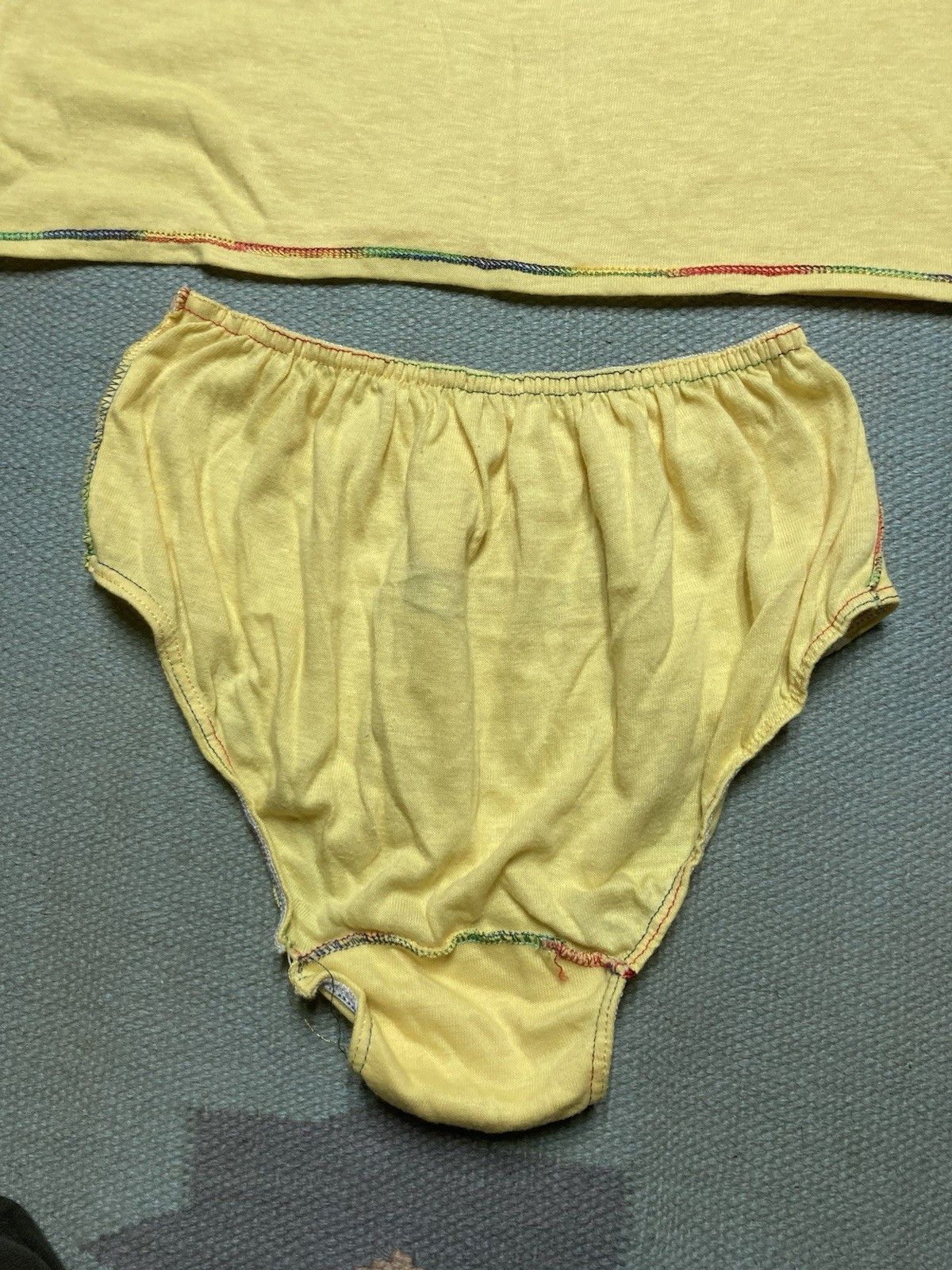 Vintage 70s t shirt & underwear set women’s briefs love rainbow L Size L / US 10 / IT 46 - 6 Thumbnail