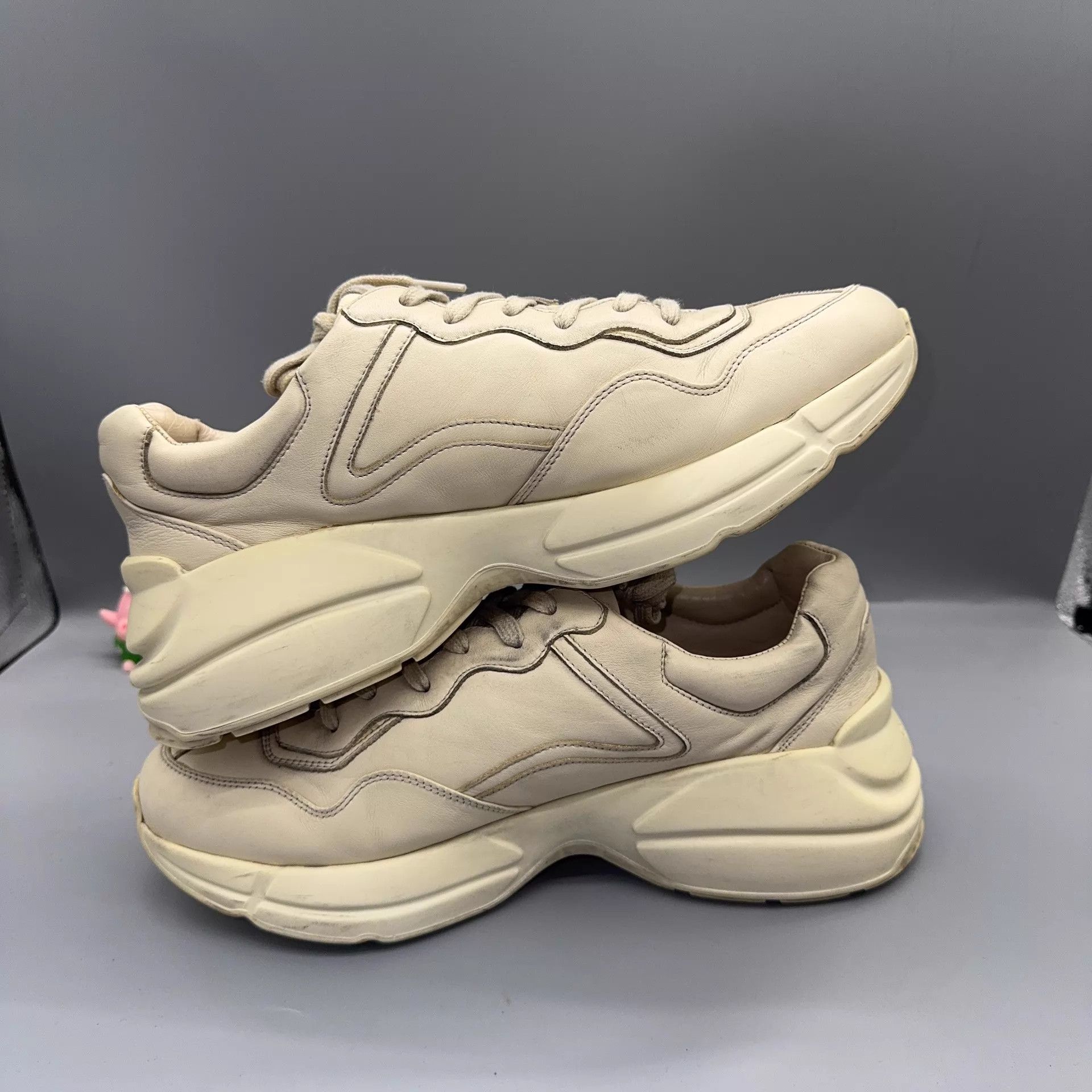 Gucci GUCCI Rhyton Ivory White 42.5 Used Size US 9.5 / EU 42-43 - 5 Thumbnail