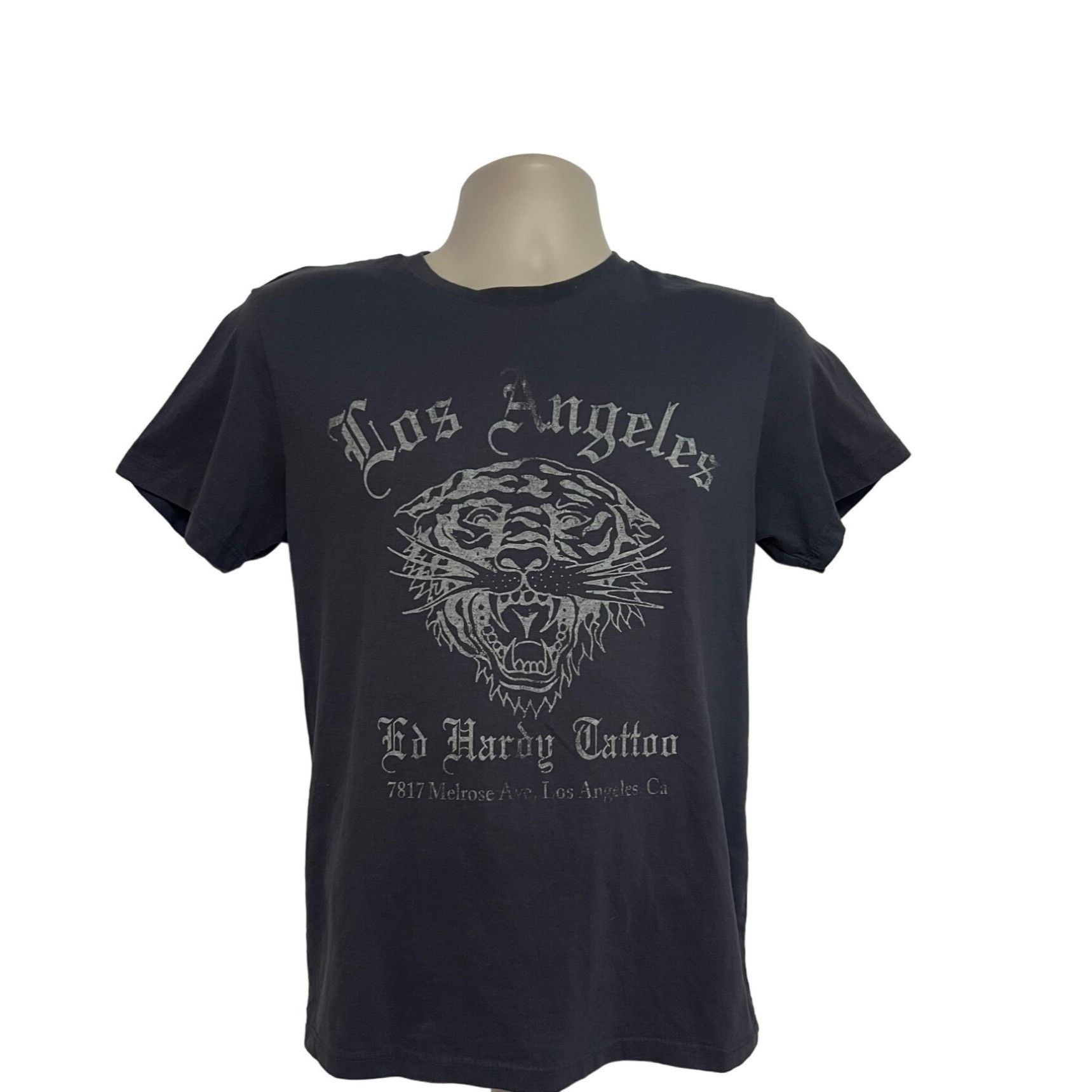 Ed Hardy Ed Hardy Tattoo Mens Gray Graphic T-Shirt Small Stretch Tige Size US S / EU 44-46 / 1 - 1 Thumbnail