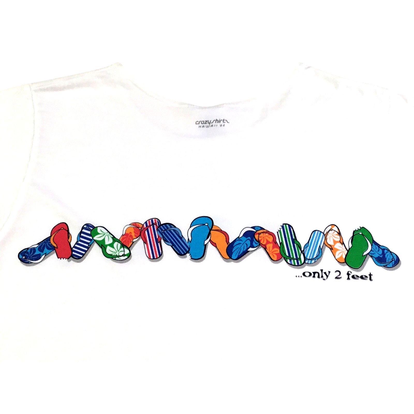 Other Crazy Shirts M TShirt Flip Flops So Many Slippas~Only 2 Feet Size M / US 6-8 / IT 42-44 - 1 Thumbnail