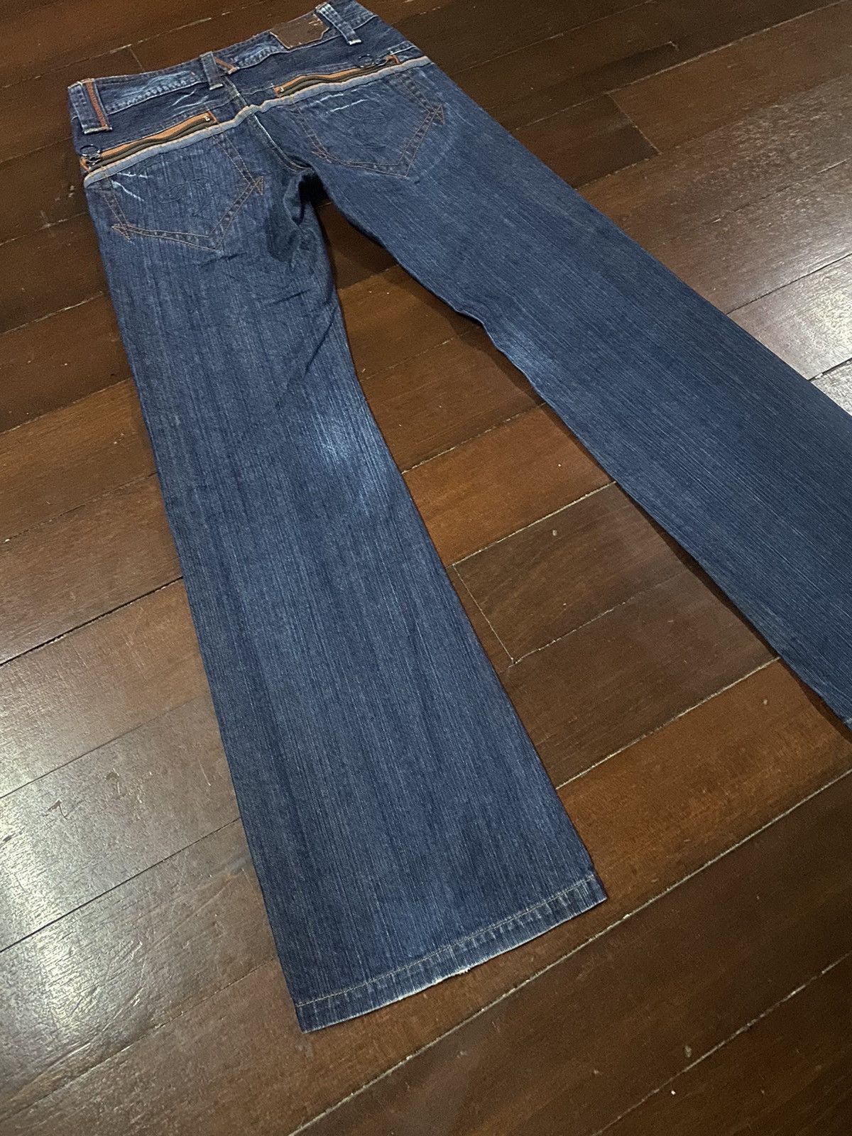 5351 POUR LES HOMMES × If Six Was Nine × Le Grande Bleu (L.G.B.) Flare Jeans ET MADE IN NIPPON Denim Jean Boot Cut wide leg Size US 33 - 11 Thumbnail