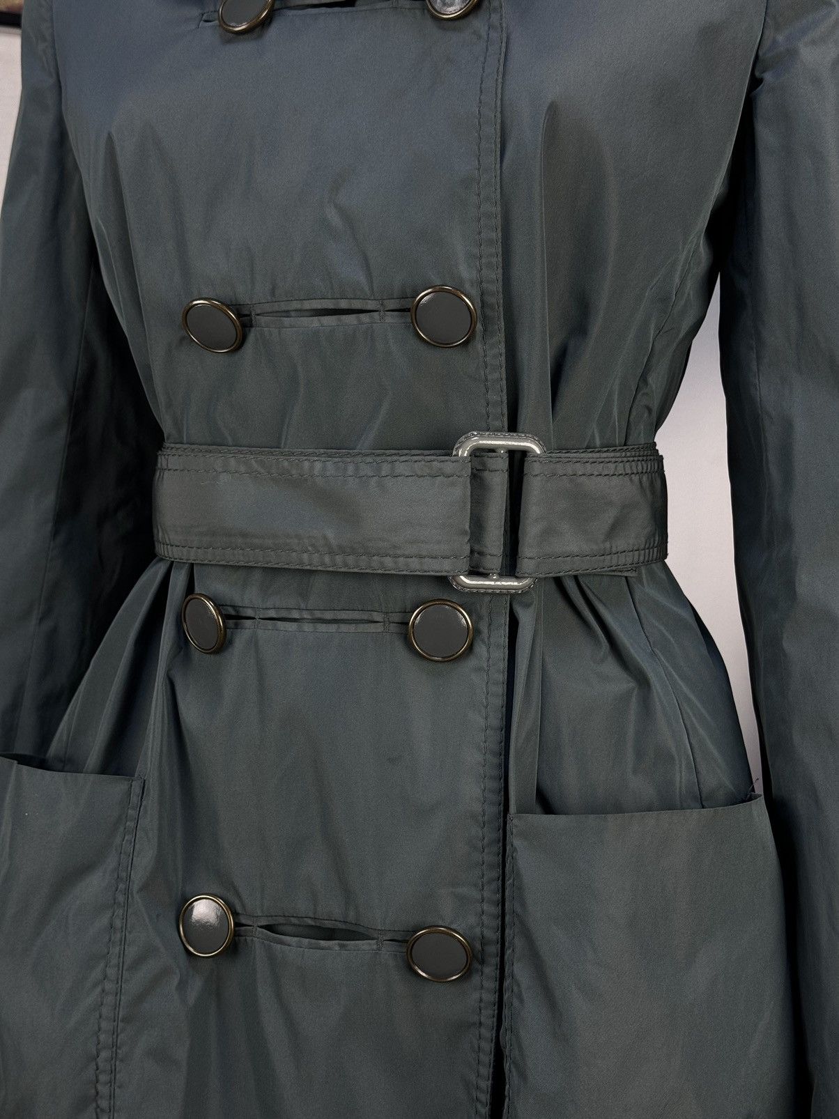 Stella McCartney × Vintage STELLA McCARTNEY 2008 Massive Button Belt Trench Jacket Size M / US 6-8 / IT 42-44 - 7 Thumbnail