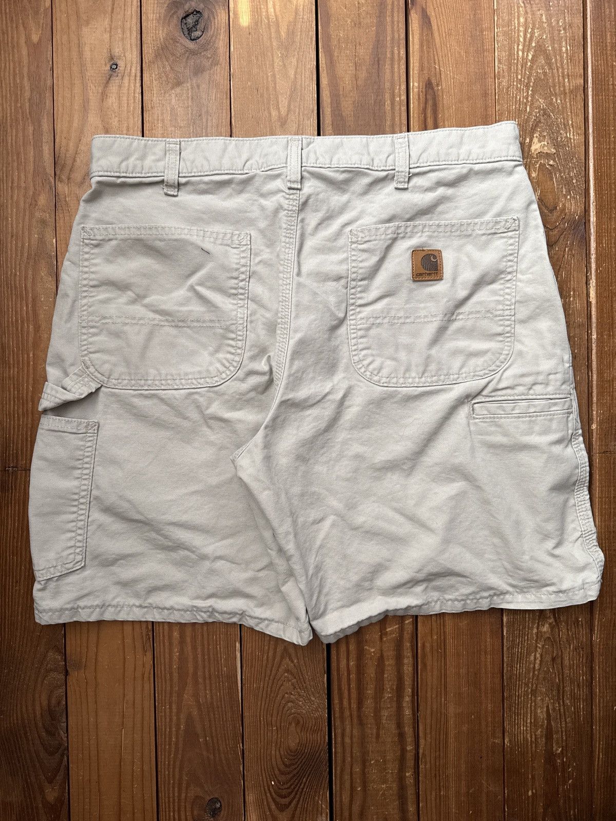 Carhartt × Vintage Vintage Carhartt Tan Carpenter Shorts Size US 33 - 1 Thumbnail