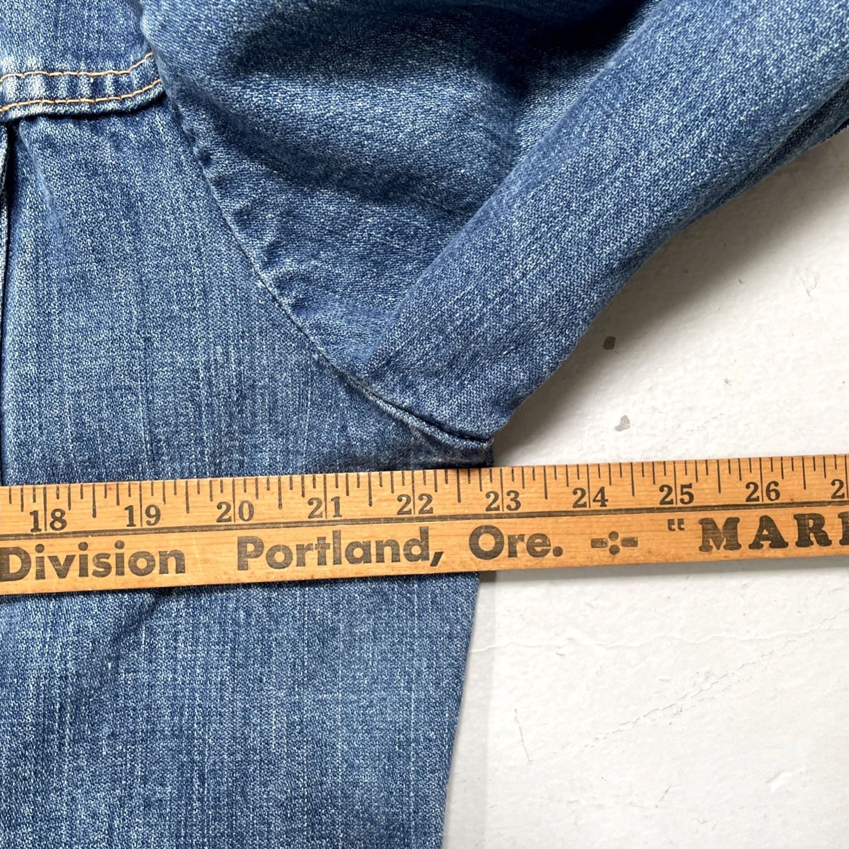 Bell Vintage Maverick Blue Bell Denim Trucker Work Jacket Embroidered Made USA 46 Size US S / EU 44-46 / 1 - 4 Thumbnail