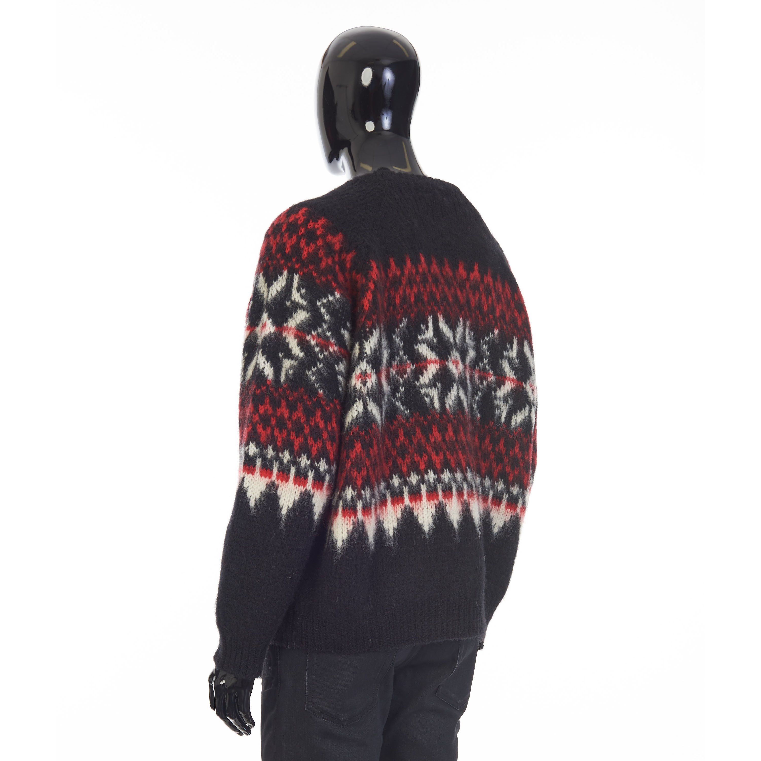 Celine Boxy Crew Neck Sweater In Snowflake Jacquard Wool Size US M / EU 48-50 / 2 - 4 Thumbnail