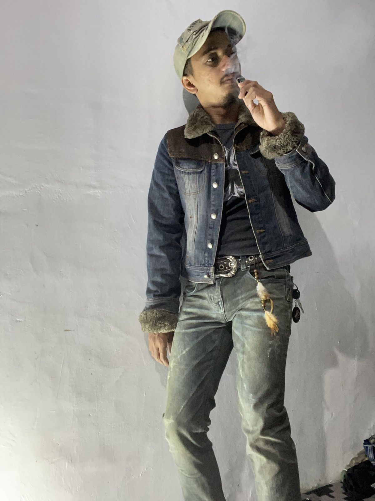 14th Addiction × KMRii × Yasuyuki Ishii Vintage tomboy faux fur double layers denim jacket Size US S / EU 44-46 / 1 - 3 Thumbnail