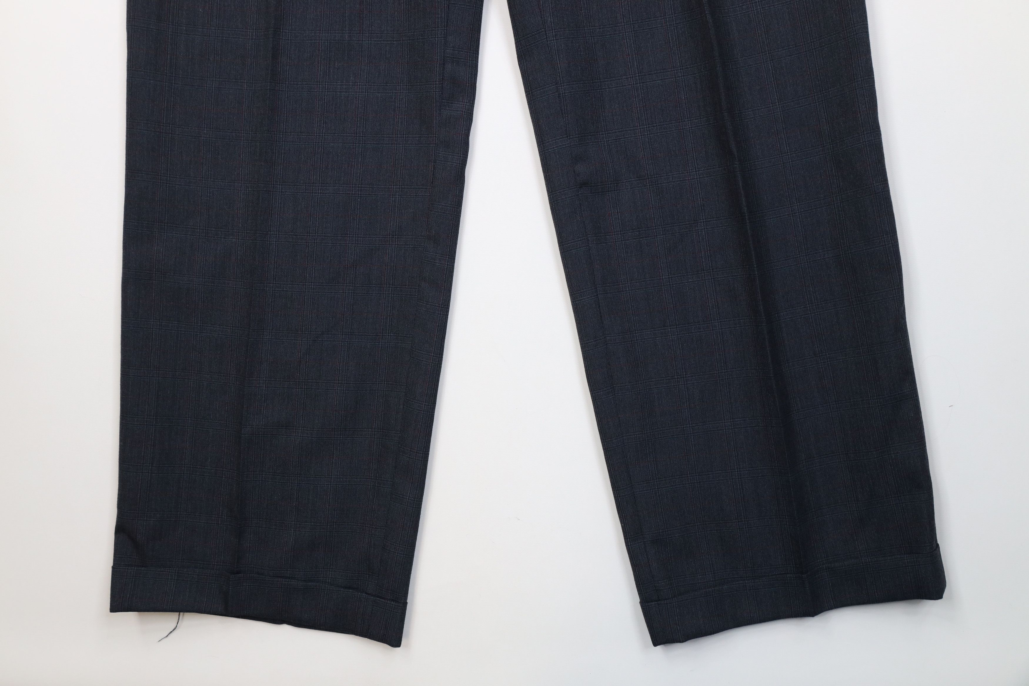 Vintage Vintage 70s Streetwear Wool Wide Leg Chino Pants Plaid USA Size US 34 / EU 50 - 4 Thumbnail