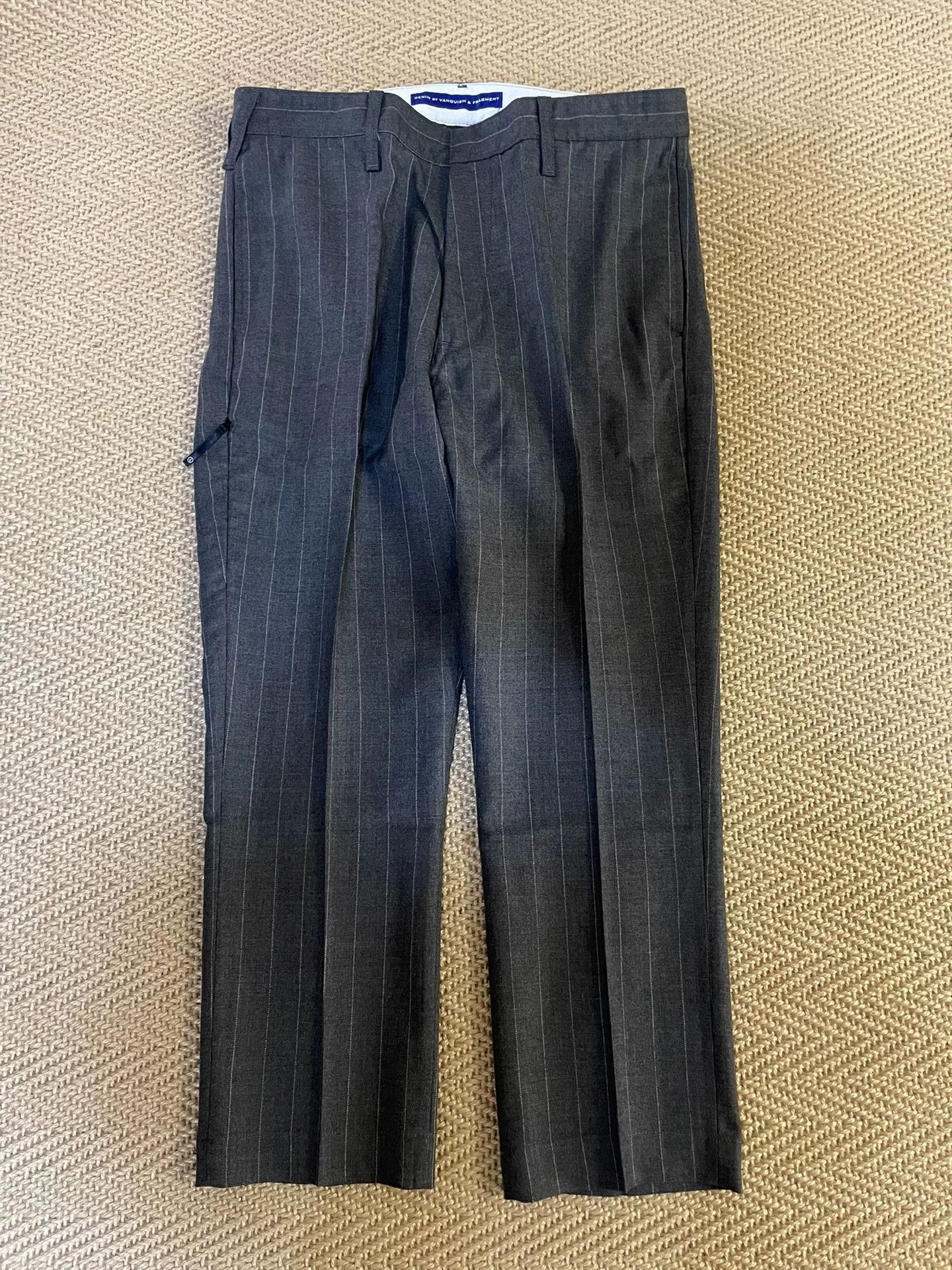 Fragment Design vanquish & fragment gray wool striped pants Size US 36 / EU 52 - 1 Thumbnail