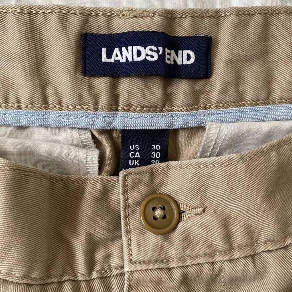 Lands' End Lands End men 30/30 cotton blend flat front tan chinos Size US 30 / EU 46 - 6 Thumbnail