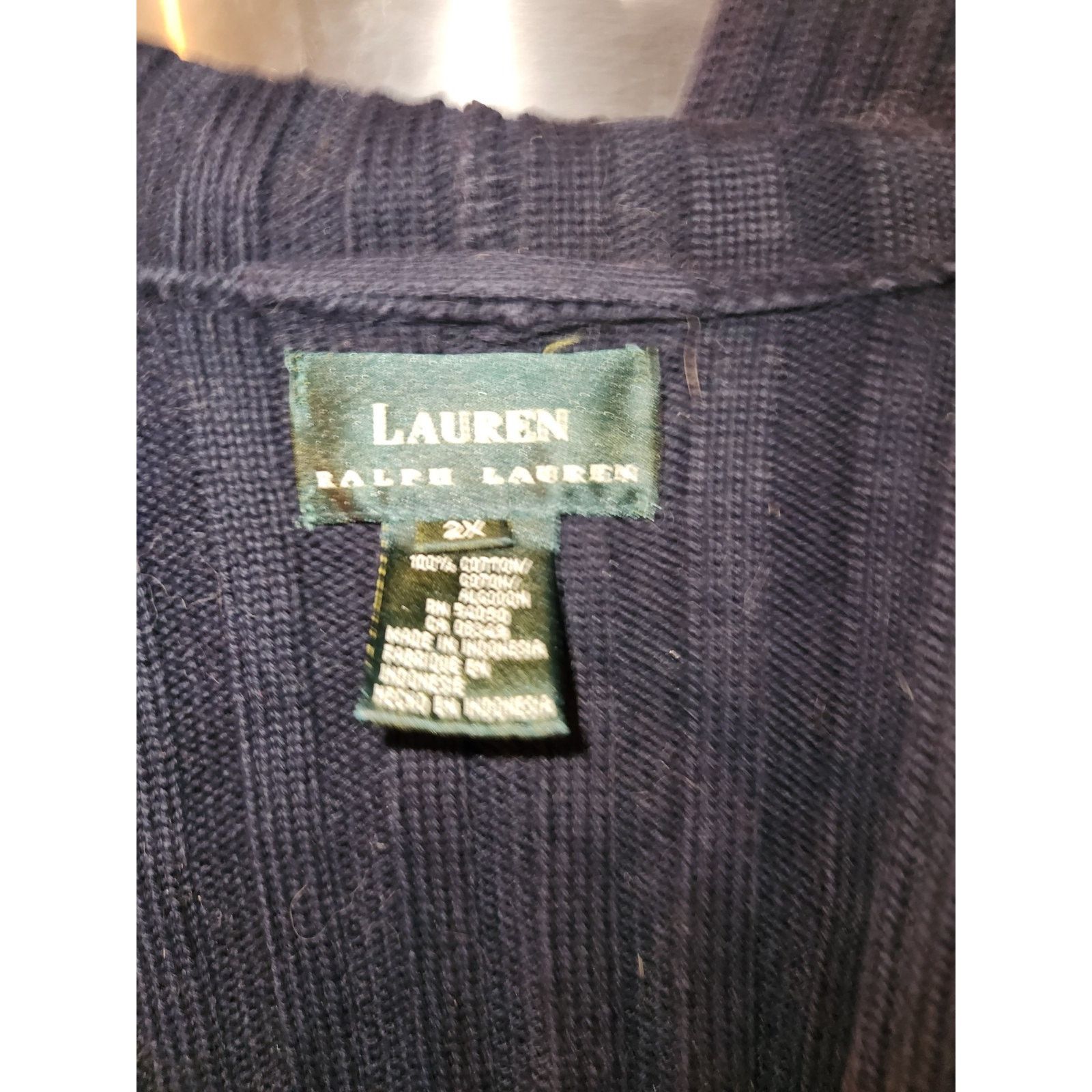Lauren Ralph Lauren Lauren Ralph Lauren Size 2x Women’s, Knit Cardigan With Hood Size XXL / US 16-18 / IT 52-54 - 3 Thumbnail