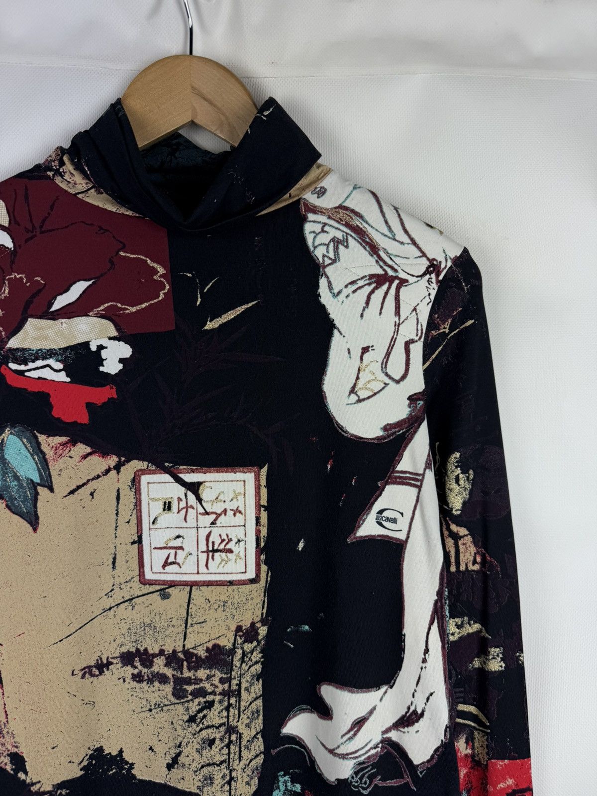 Just Cavalli × Roberto Cavalli Roberto Just Cavalli Japanese Pattern Nylon Sweater Tunic Size L / US 10 / IT 46 - 5 Thumbnail