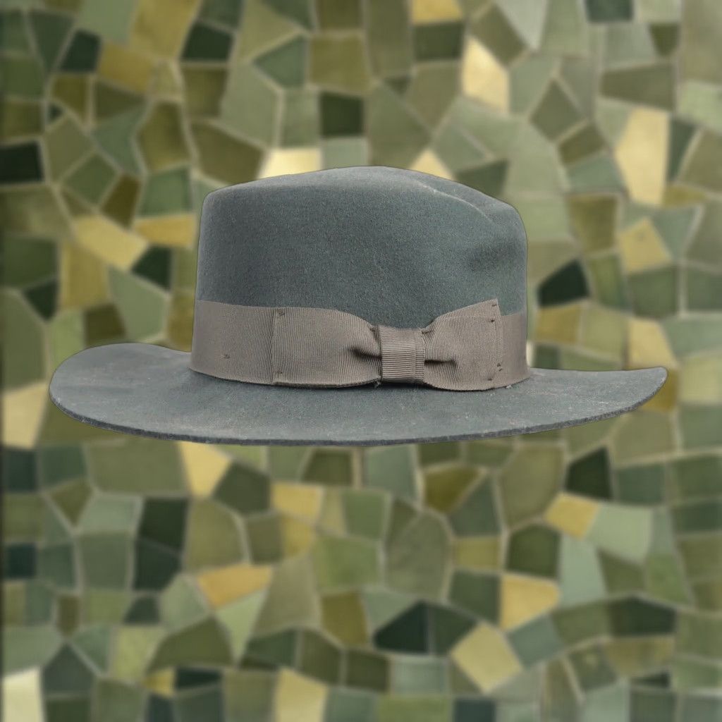 Vintage Wyeth Wool Wide Brim Flat Top Panama Rancher Hat Womens One Size Sage Green Boho Cap Casual Size ONE SIZE - 1 Thumbnail