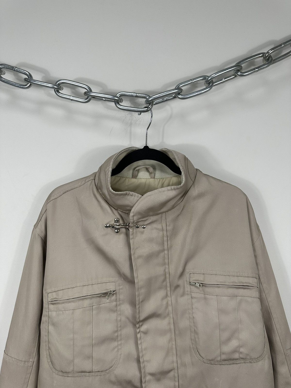 Fay Fay Stadium Beige Men’s Pockets Luxury Heavy Coat Jacket Size US XL / EU 56 / 4 - 2 Thumbnail