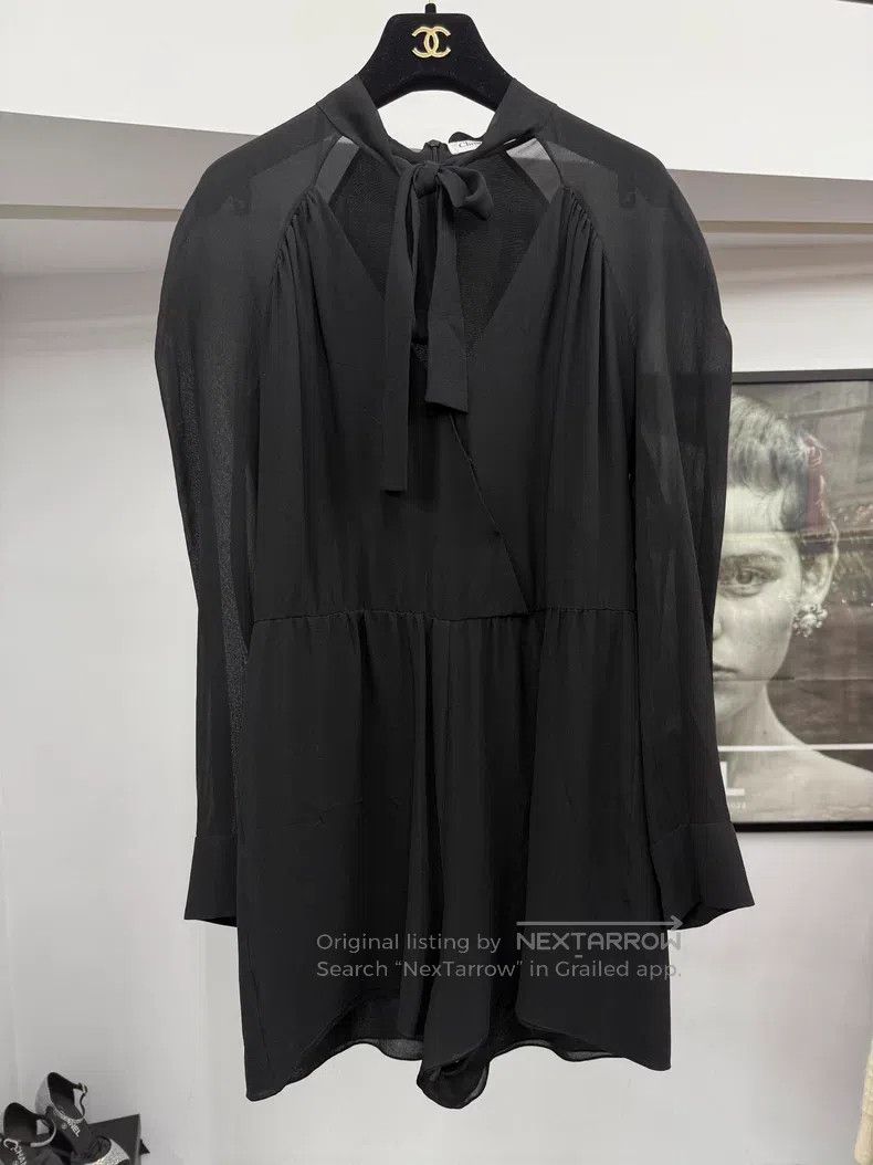 Dior Dior Black silk jumpsuit Size 26" / US 2 / IT 38 - 1 Thumbnail