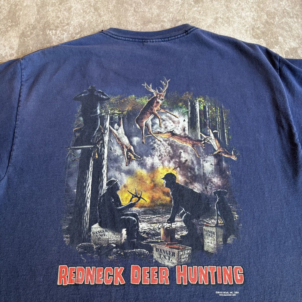 Vintage Vintage 2000s Red Neck Sportsman Deer Hunting T Shirt Size US L / EU 52-54 / 3 - 1 Thumbnail