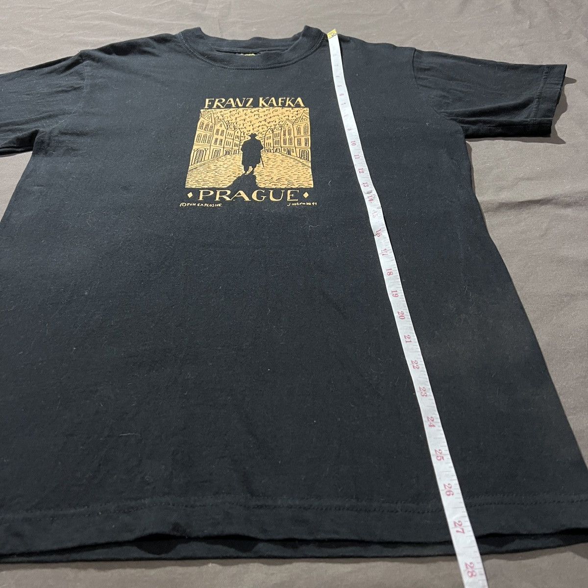 Vintage Vintage Franz Kafka Prague Art Tee Shirt Size US S / EU 44-46 / 1 - 7 Thumbnail