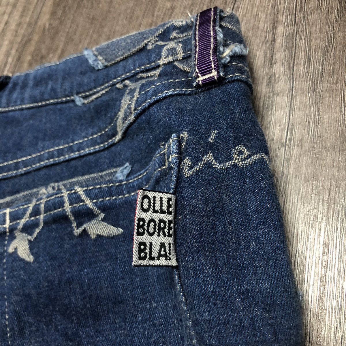 Japanese Brand VINTAGE OLLEBOREBLA STRETCH JEANS FULL PRINT Size 27" / US 4 / IT 40 - 10 Thumbnail