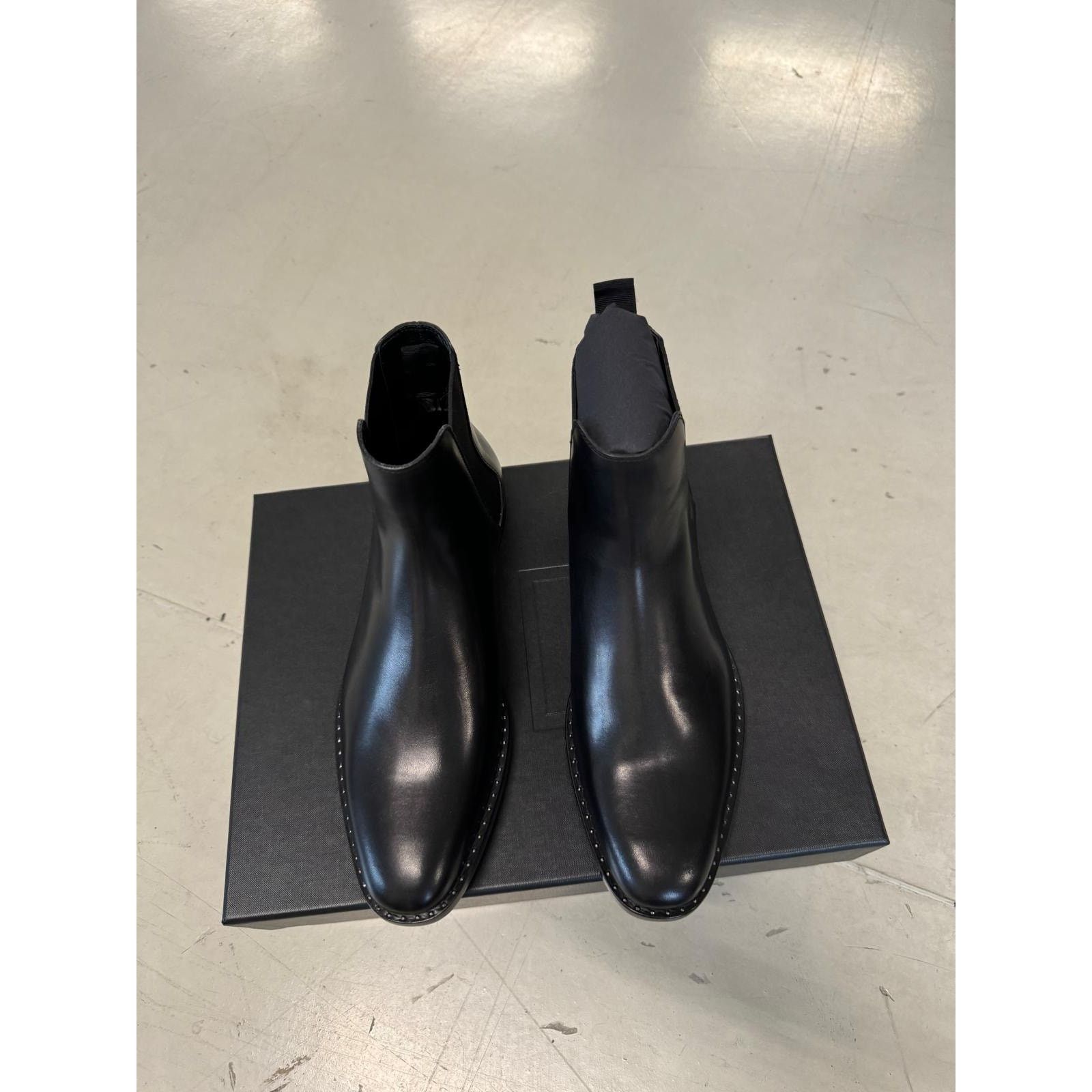 Saint Laurent Paris o1alsimx924 458810 Leather Chelsea Boots in Black Size US 7.5 / EU 40-41 - 12 Thumbnail