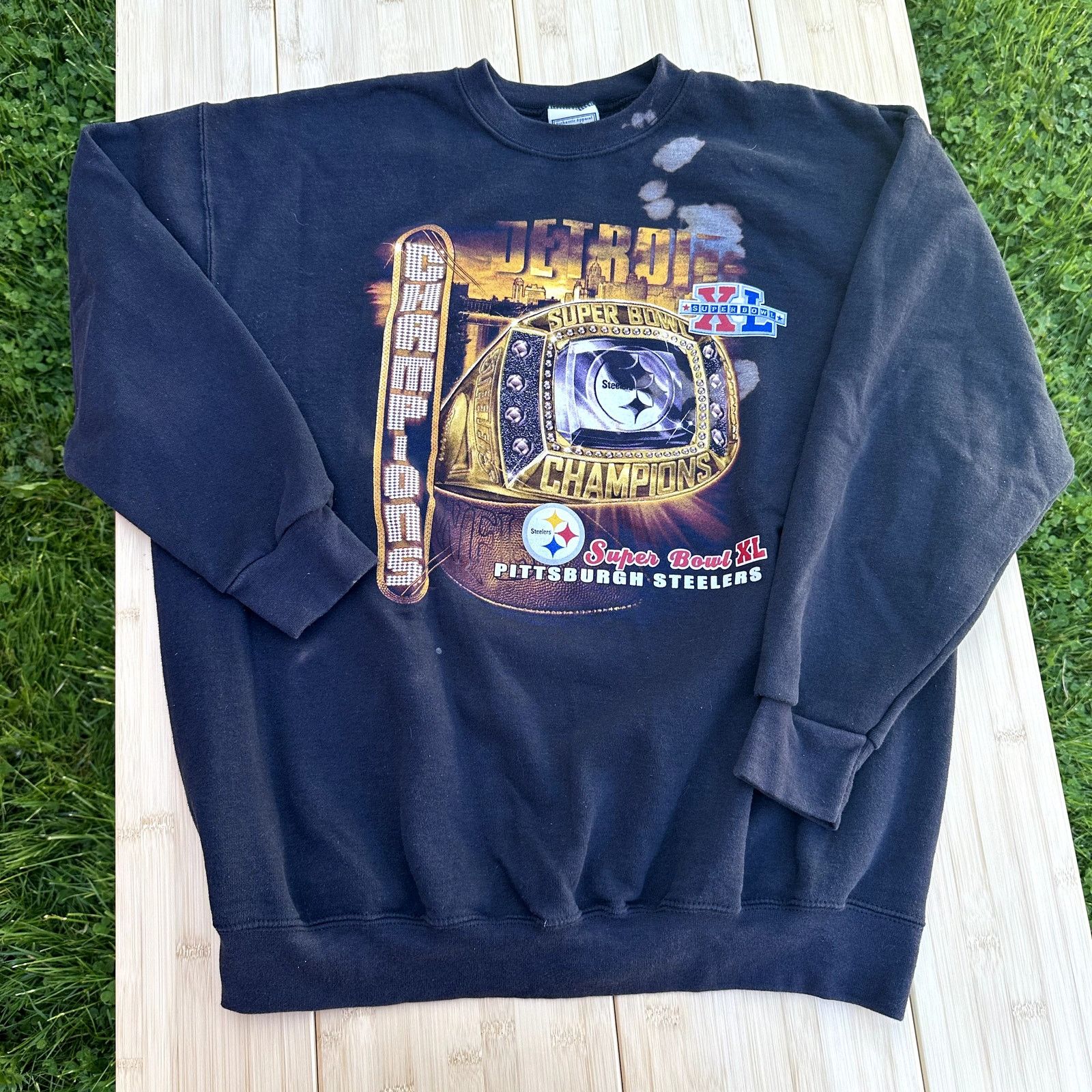 Japanese Brand × NFL Vintage Pittsburgh Steelers Super Bowl XL Sweatshirt Size L Size US L / EU 52-54 / 3 - 1 Thumbnail