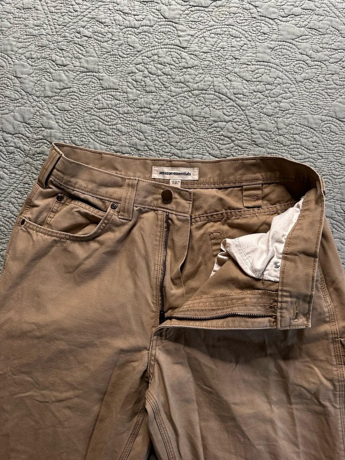 Other Amazon Essentials Khaki Carpenter Style Workwear Pants 32x33 Size US 32 / EU 48 - 3 Thumbnail