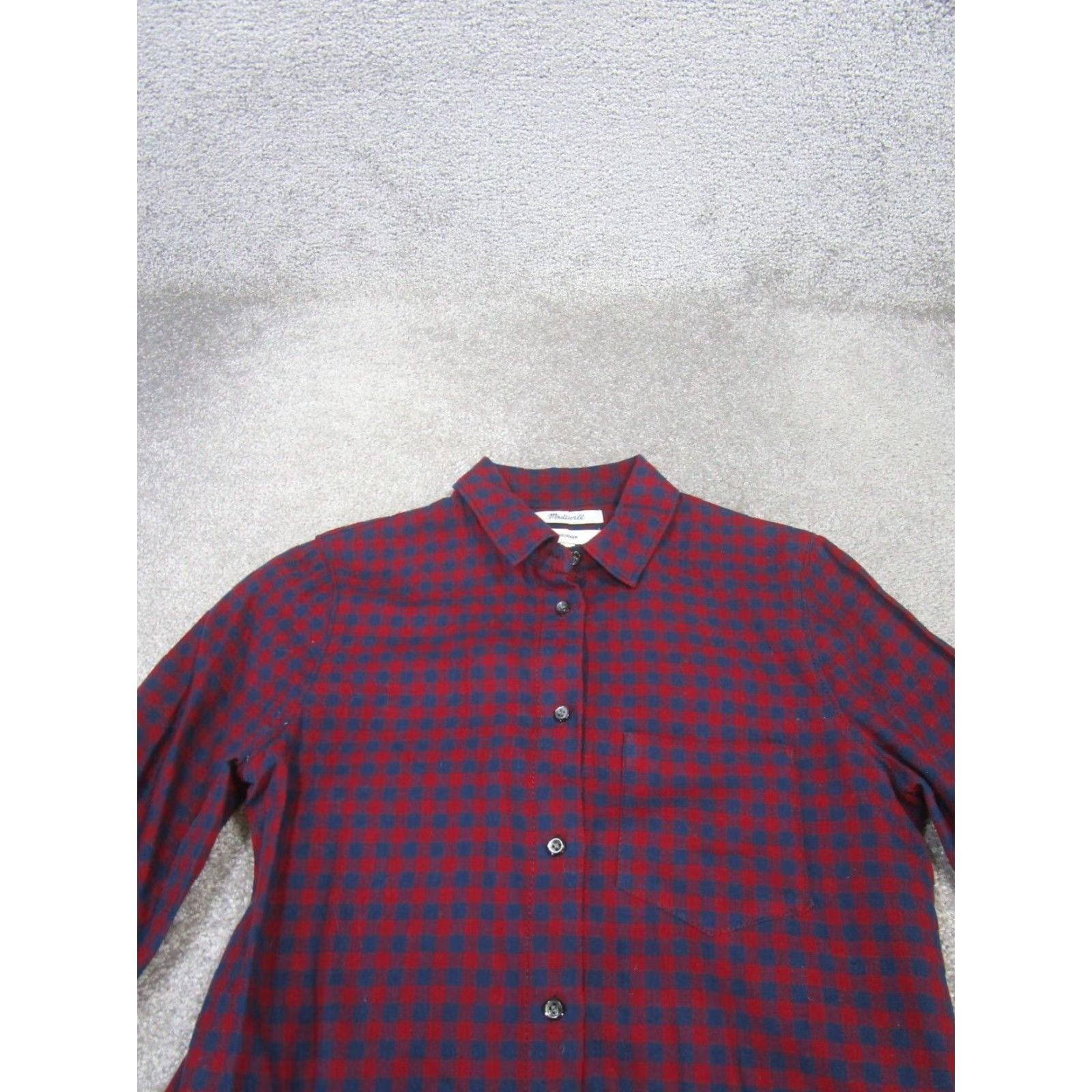 Madewell VINTAGE Madewell Shirt Women XS Shrunken Button-Up Red Check Cotton Casual 90s Mens Womens? Size XS / US 0-2 / IT 36-38 - 2 Thumbnail