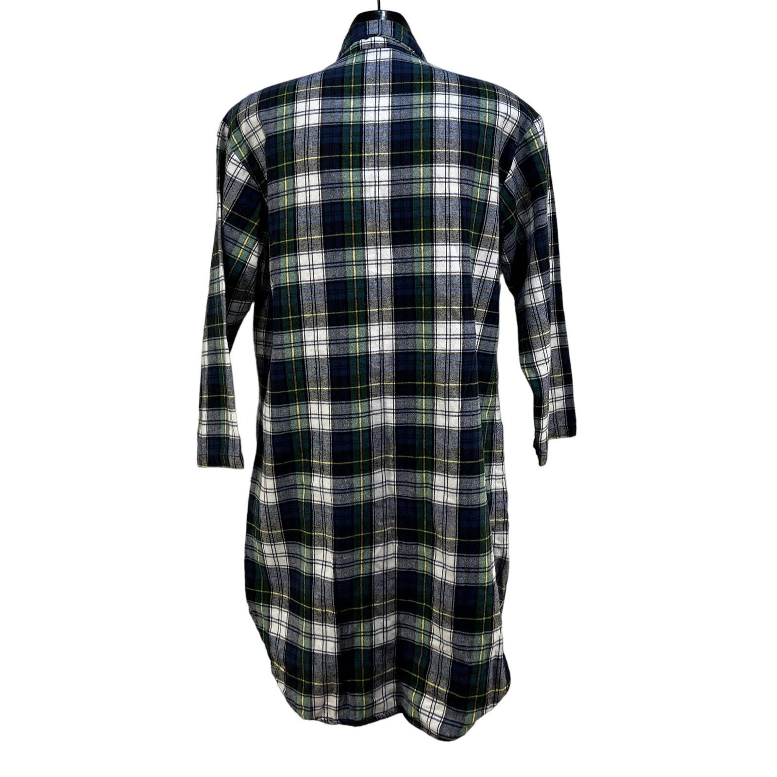 Brooks Brothers × Vintage Vintage Brooks Brothers Plaid Flannel Sleep Shirt Blue Size US S / EU 44-46 / 1 - 6 Thumbnail