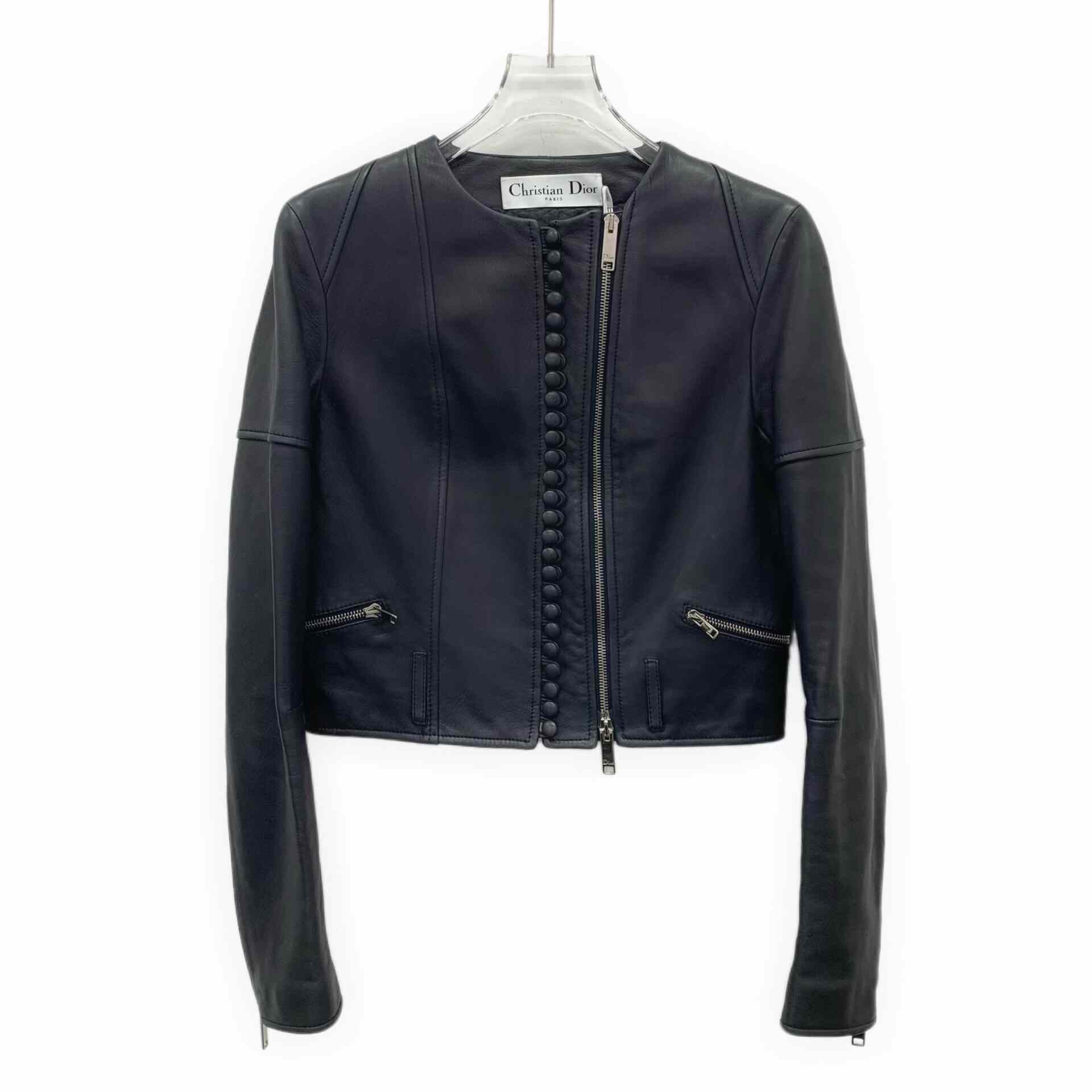 Dior Dior Black Sheepskin Leather Jacket Size XS / US 0-2 / IT 36-38 - 1 Thumbnail