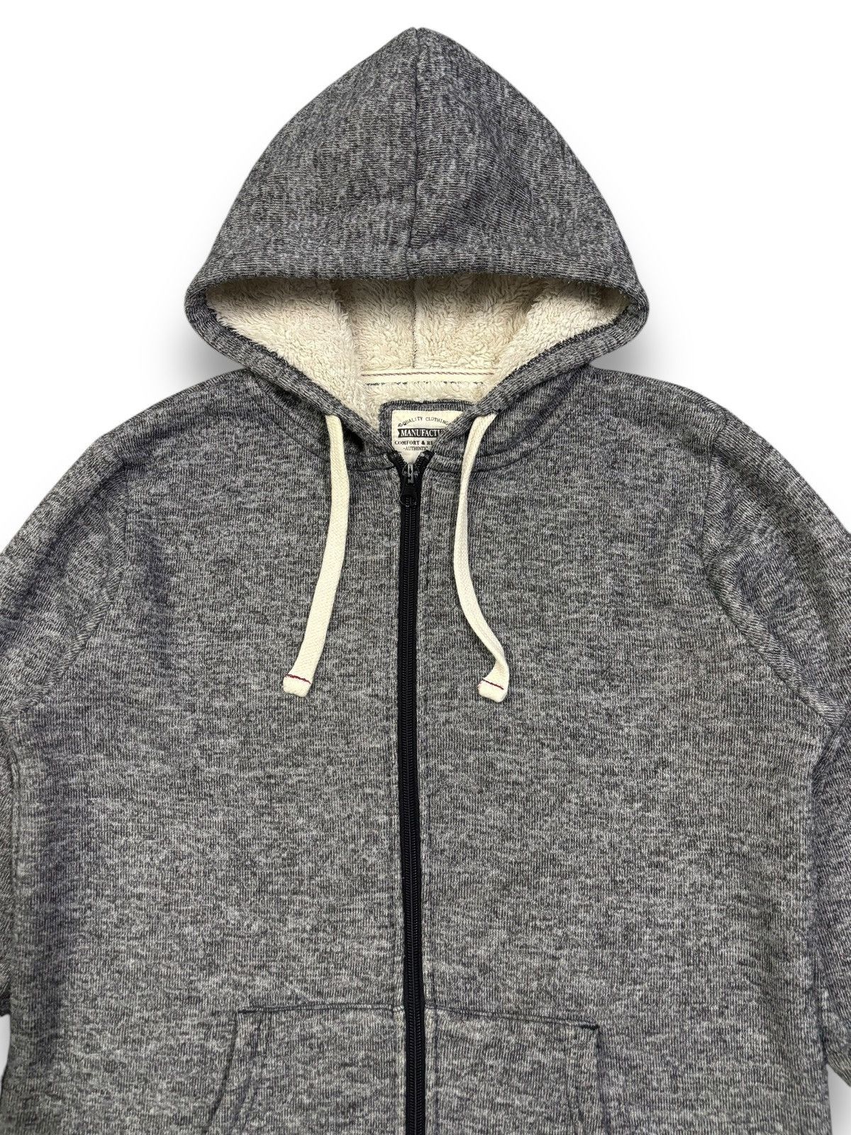 Japanese Brand Japanese Brand Anti Label Jean Sherpa Lined Full Zip Hoodie Size L / US 10 / IT 46 - 4 Thumbnail