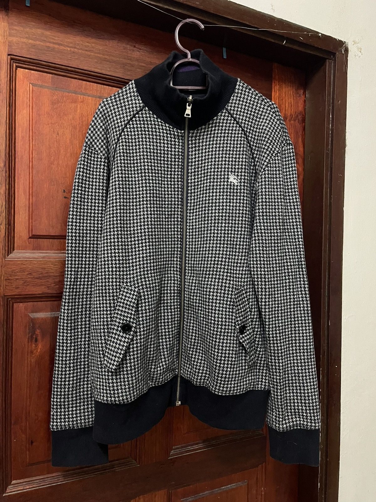 Burberry BURBERRY BLACK LABEL REVERSIBLE HOUNDSTOOTH TRACK JACKET Size US M / EU 48-50 / 2 - 1 Thumbnail