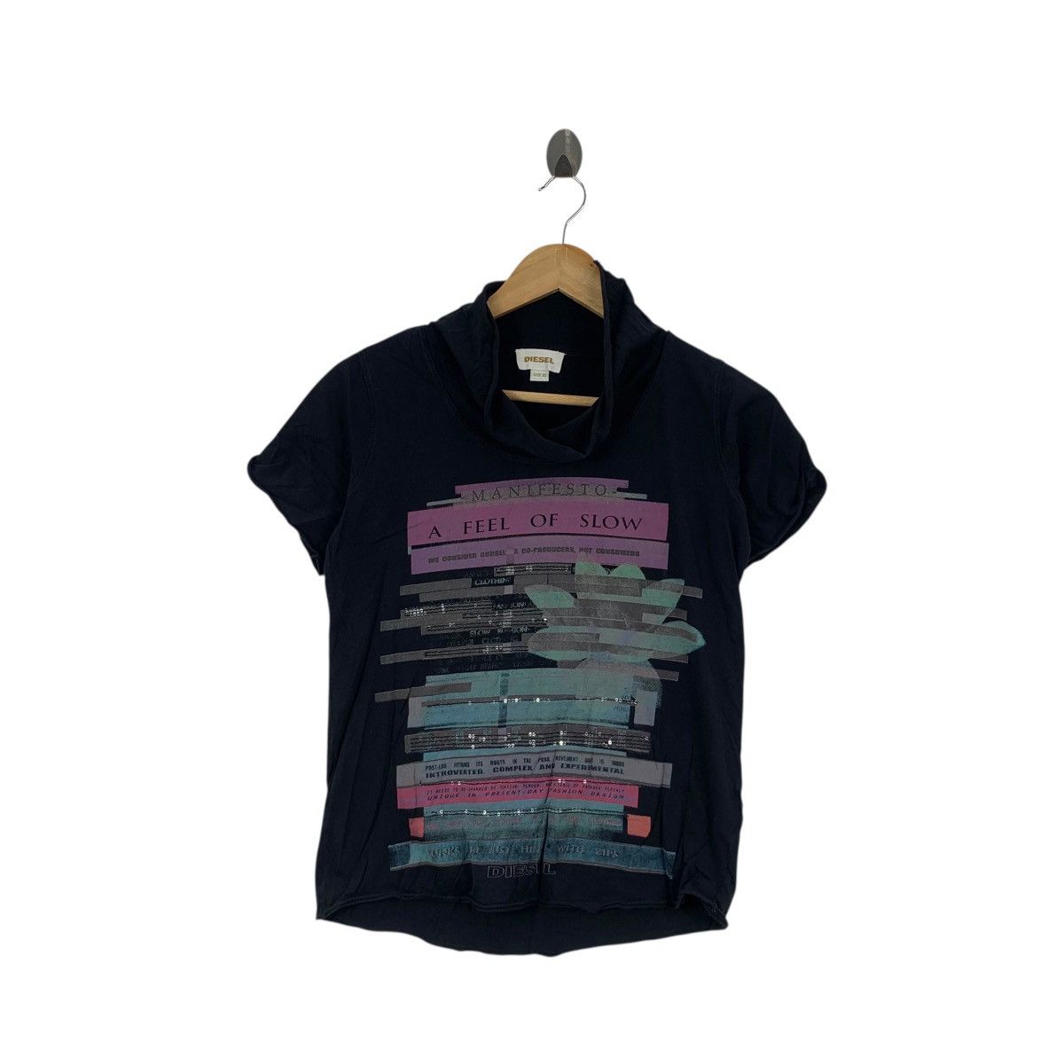 Diesel DIESEL ITALY Manifesto A Feel Of Slow Introverted Tee Shirt Size XS / US 0-2 / IT 36-38 - 3 Thumbnail
