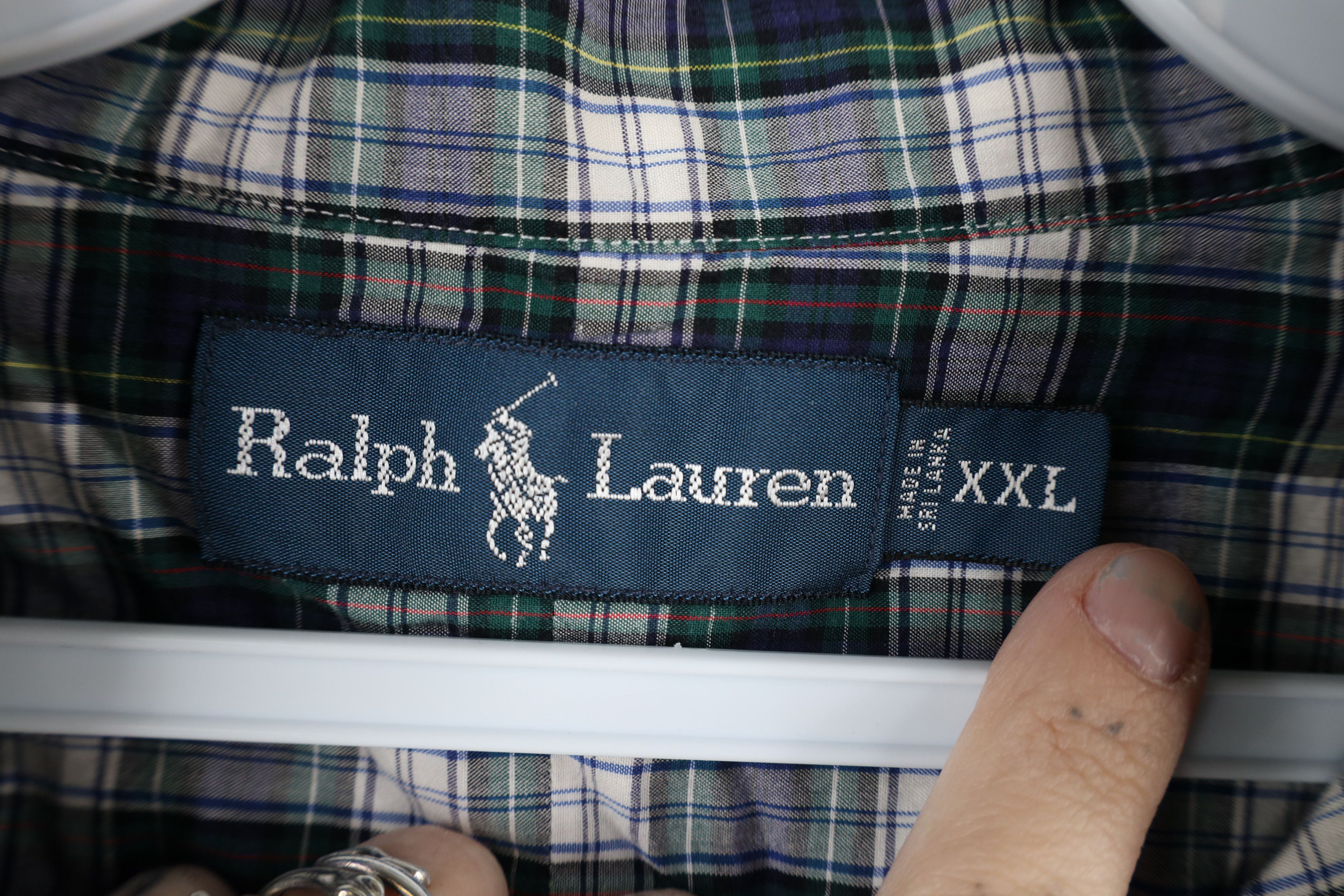 Ralph Lauren × Vintage Vintage 90s Ralph Lauren Collared Button Down Shirt Plaid Size US XXL / EU 58 / 5 - 5 Thumbnail