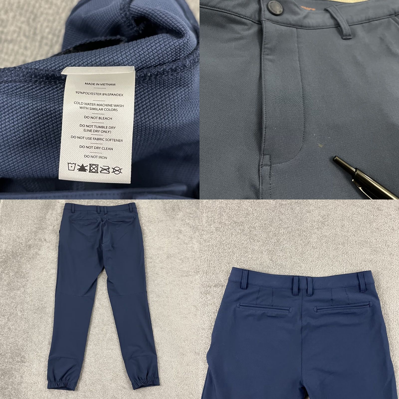 Rhone Rhone Commuter Jogger Pants Mens 30 x 30 Tapered Blue Performance Lifestyle Golf Size US 30 / EU 46 - 8 Thumbnail