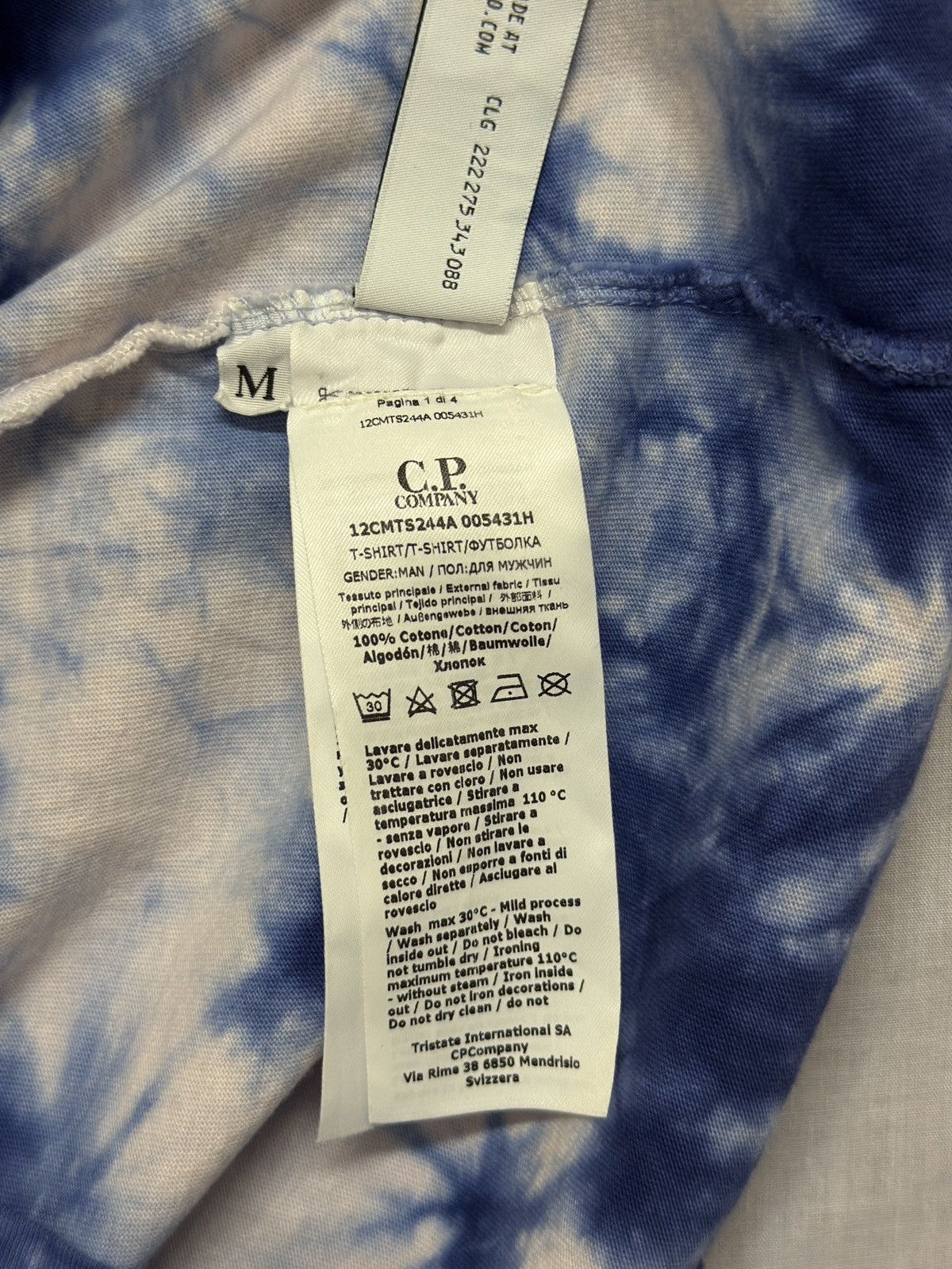 C.P. Company C.P. Company Treated Next Landscape T-shirt in blue. Size US M / EU 48-50 / 2 - 14 Thumbnail