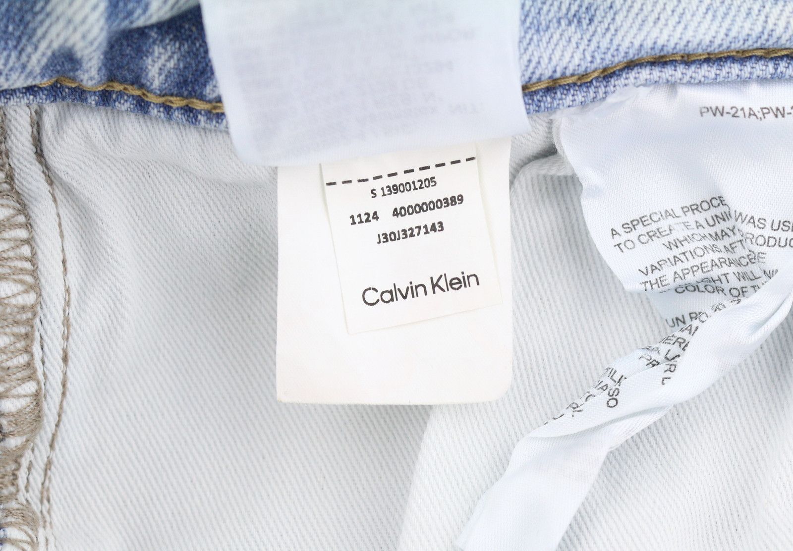 Calvin Klein SLIM STRAIGHT W34/L32 Blue Faded Zip Fly Jeans 87463 Size US 34 / EU 50 - 11 Thumbnail