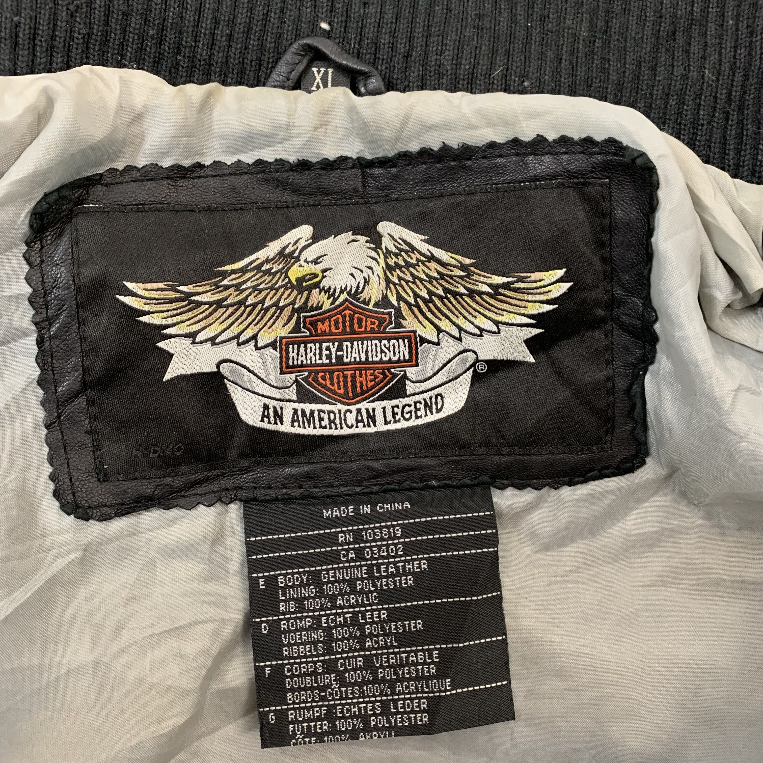 Harley Davidson Harley Davidson Spellout Leather Jacket Size XL / US 12-14 / IT 48-50 - 8 Thumbnail