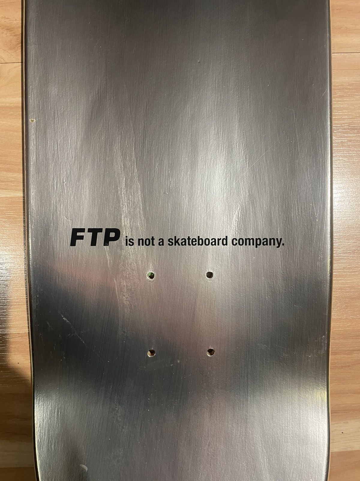 Fuck The Population Ftp logo skateboard deck Silver Size ONE SIZE - 3 Thumbnail