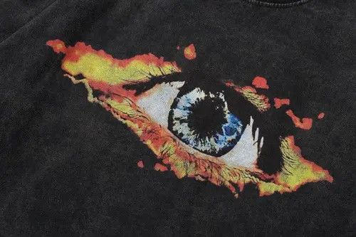 VIBE EYE Graphic Bleached T Shirt Size US M / EU 48-50 / 2 - 3 Thumbnail
