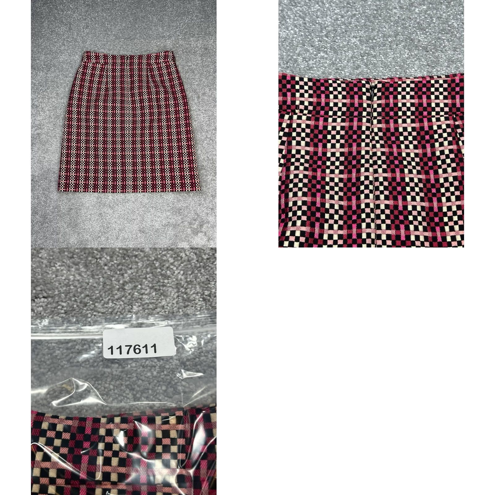 Ann Taylor Ann Taylor Pencil Skirt Womens 6 Multicolor Straight Check Stretch Back Zip New Size 28" / US 6 / IT 42 - 8 Thumbnail