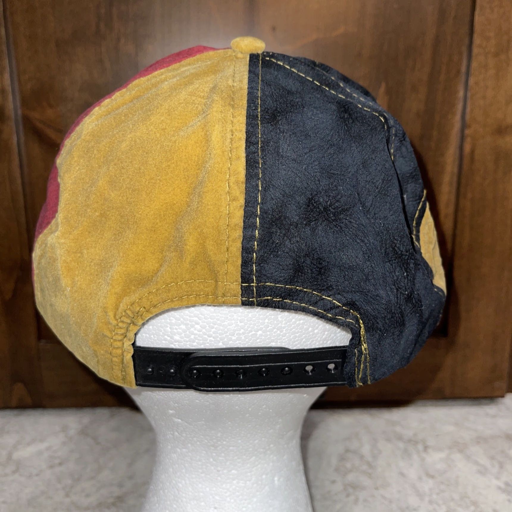 Vintage VINTAGE Las Vegas Maroon Brown Patch Hat Cap SnapBack Rayon One Size Mens Adjustable Size ONE SIZE - 5 Thumbnail