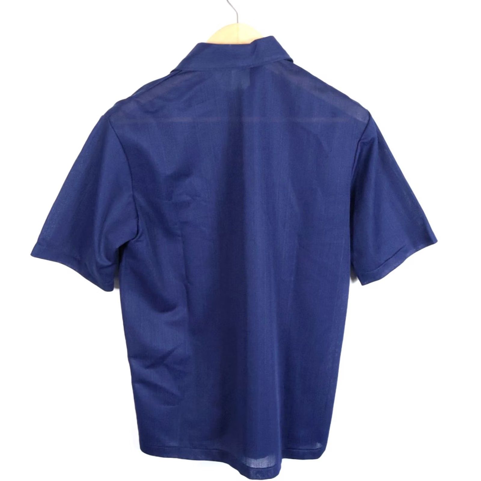 Jantzen VINTAGE Jantzen Knit Polo Shirt Mens Medium Dark Blue Lightweight Mod USA Shirt Polo Short Sleeve Casual 70s 90s Preppy Retro Boys Mens Size US M / EU 48-50 / 2 - 2 Thumbnail