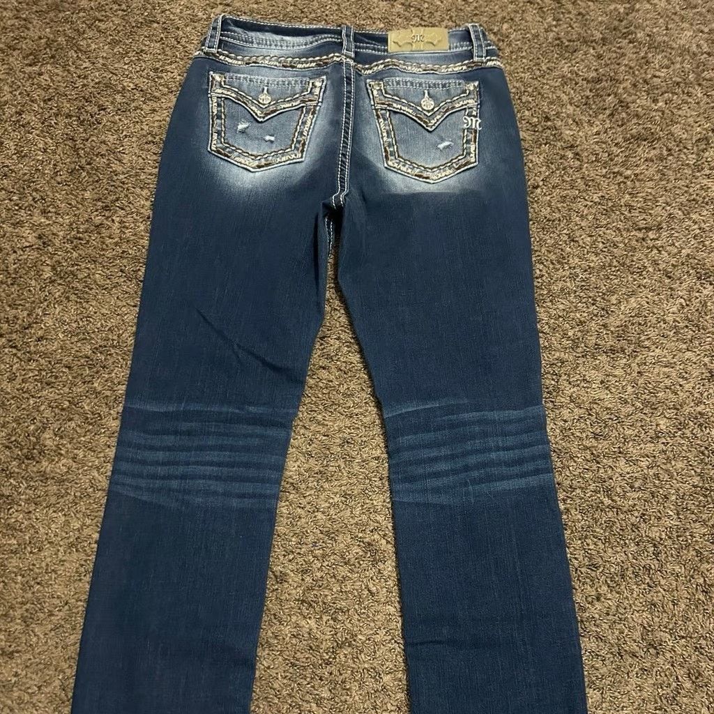 Miss Me Miss Me Women’s Mid Rise Straight Jeans size 30W x 33L Size 30" / US 8 / IT 44 - 2 Thumbnail