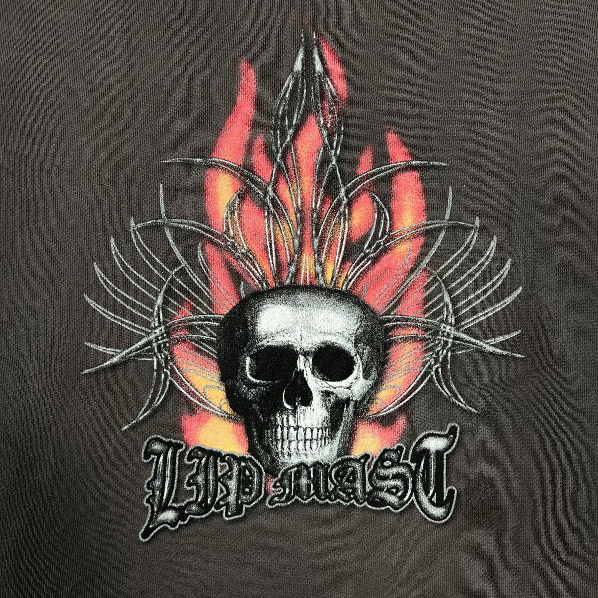 Vintage LIP BLAST Flaming Skull Tribal Graphic Sweatshirt #4290-C195 Size US S / EU 44-46 / 1 - 3 Thumbnail