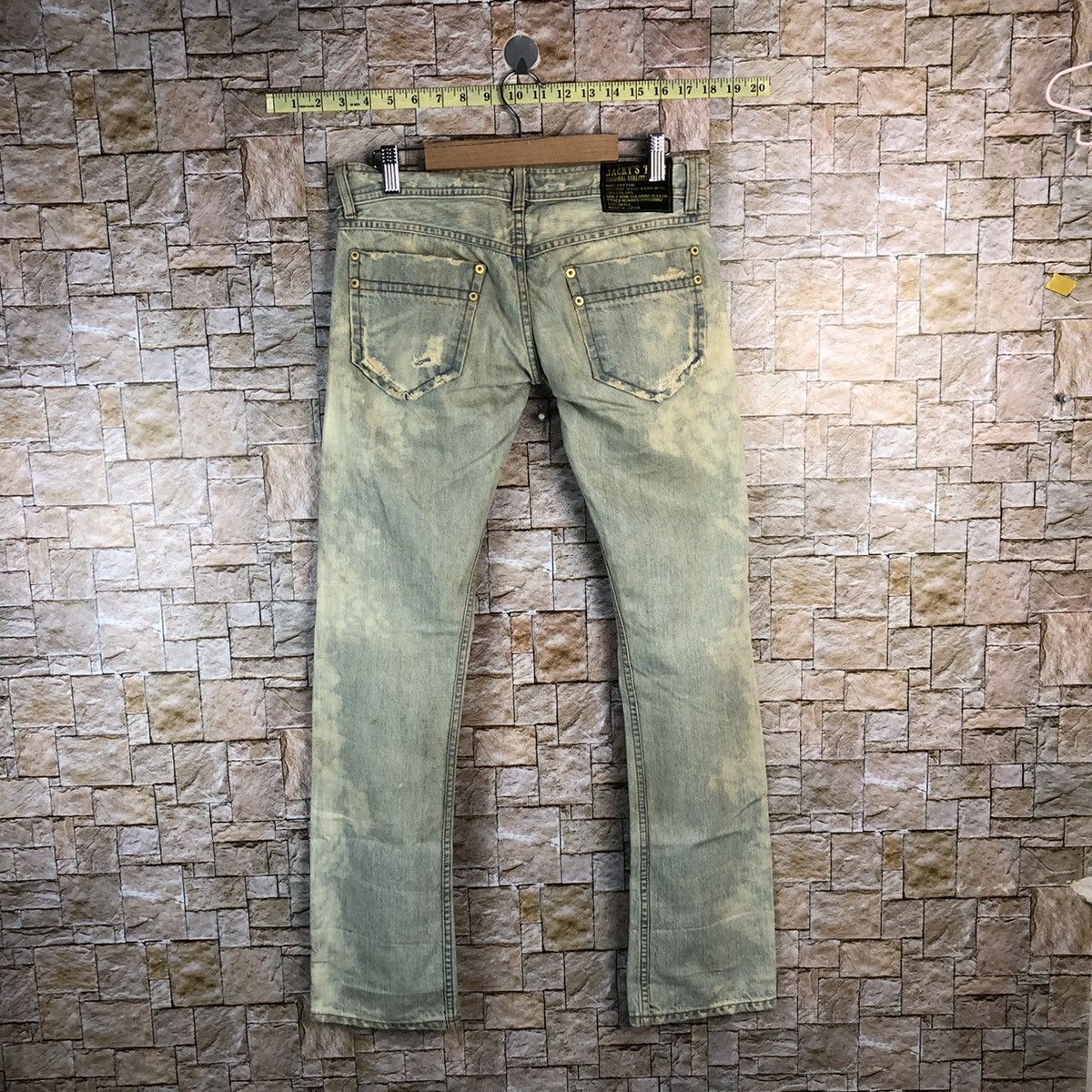 Japanese Brand Jacky Gear japan Blue ripped Distressed Denim Pants #A950 Size US 30 / EU 46 - 14 Thumbnail