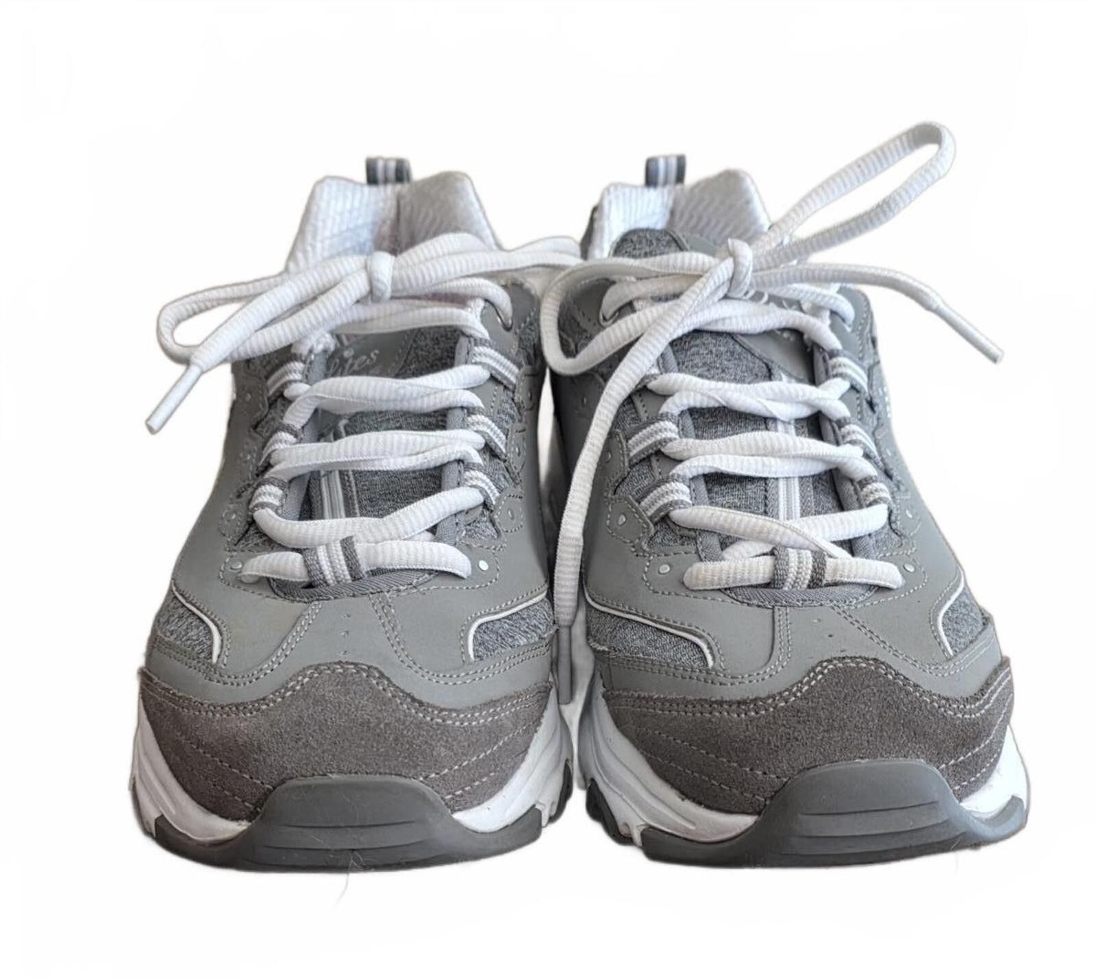 SKECHERS Skechers Memory Foam Gray White Athletic Sneakers Size 10 Size US 10 / IT 40 - 4 Thumbnail