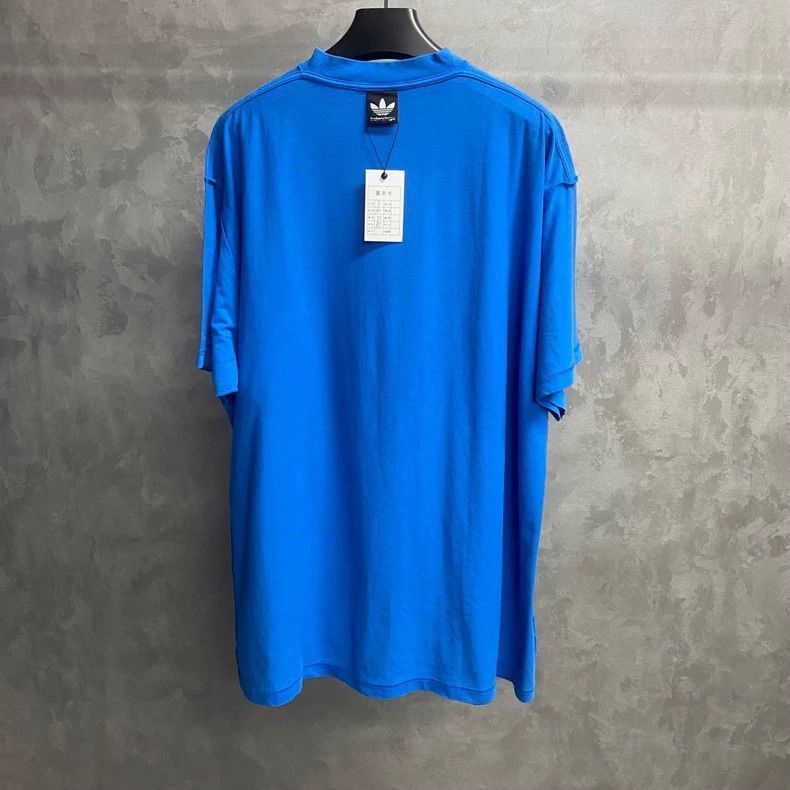 Balenciaga Balenciaga Adidas Blue Embroidered Logo T-shirt-2506 Size US XS / EU 42 / 0 - 2 Thumbnail