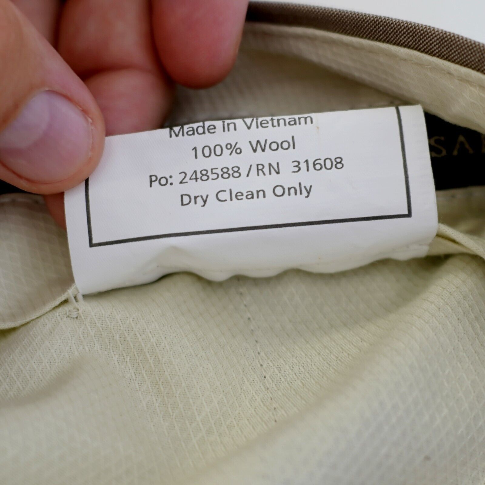 Jos. A. Bank Jos A Bank Tailored Fit Signature Wool Tan 34/32 Dress Pants Size 34R - 9 Thumbnail