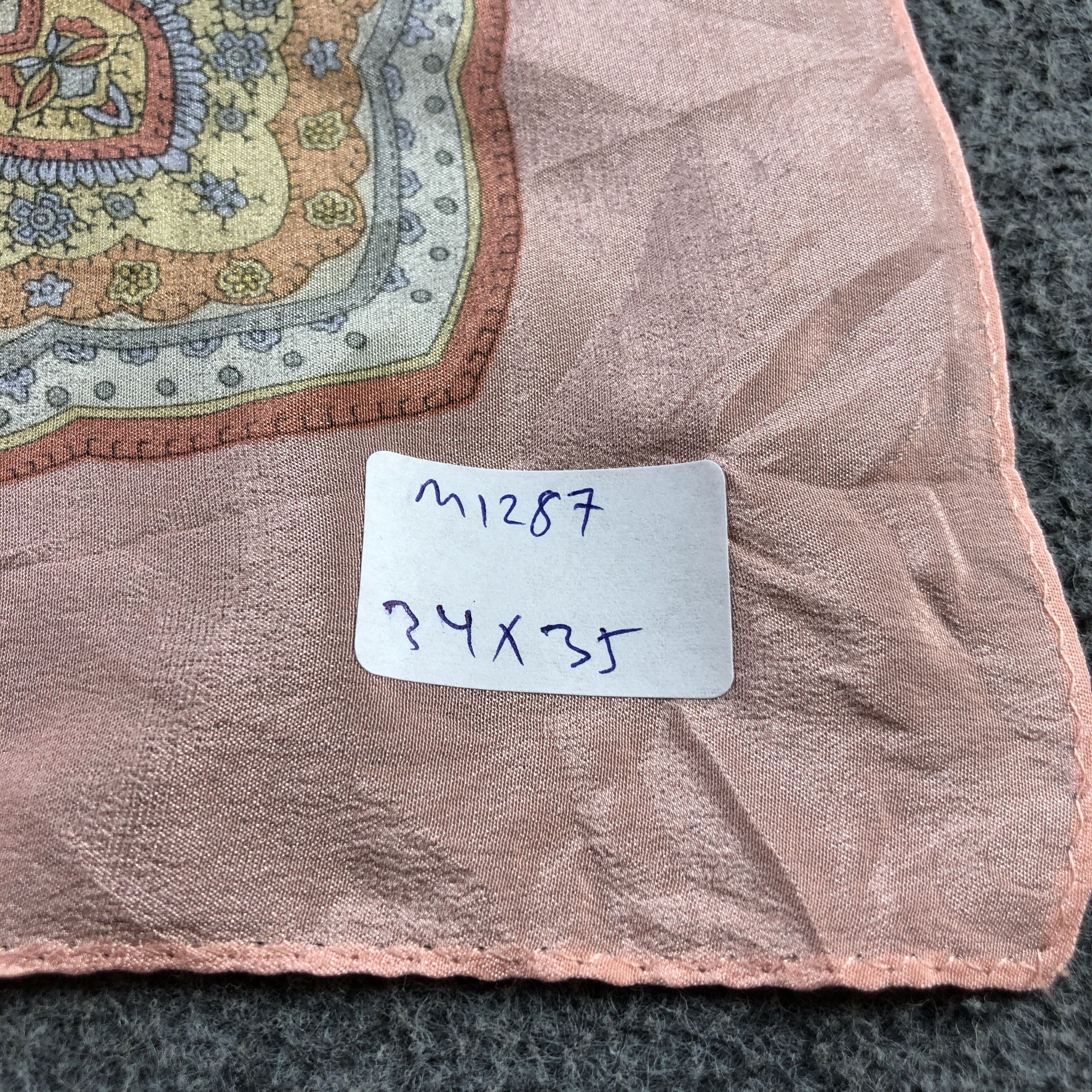Japanese Brand Vintage Luxury Paisley Silk Scarf M1287 Size ONE SIZE - 8 Thumbnail