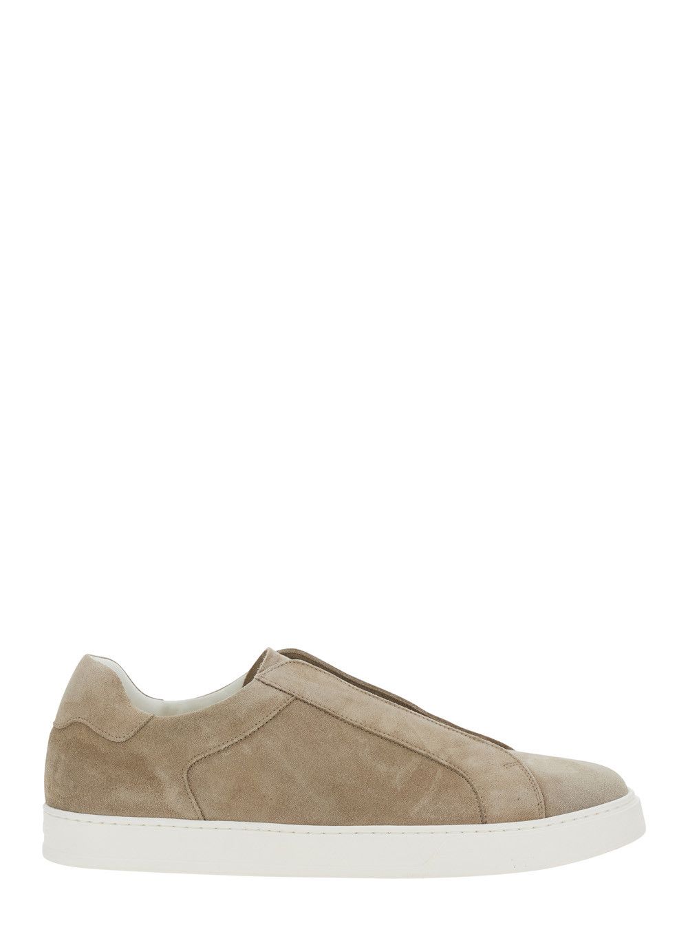 Doucal's Beige Sneakers with Elastic Bands in Suede for Men Size US 9 / EU 42 - 1 Thumbnail