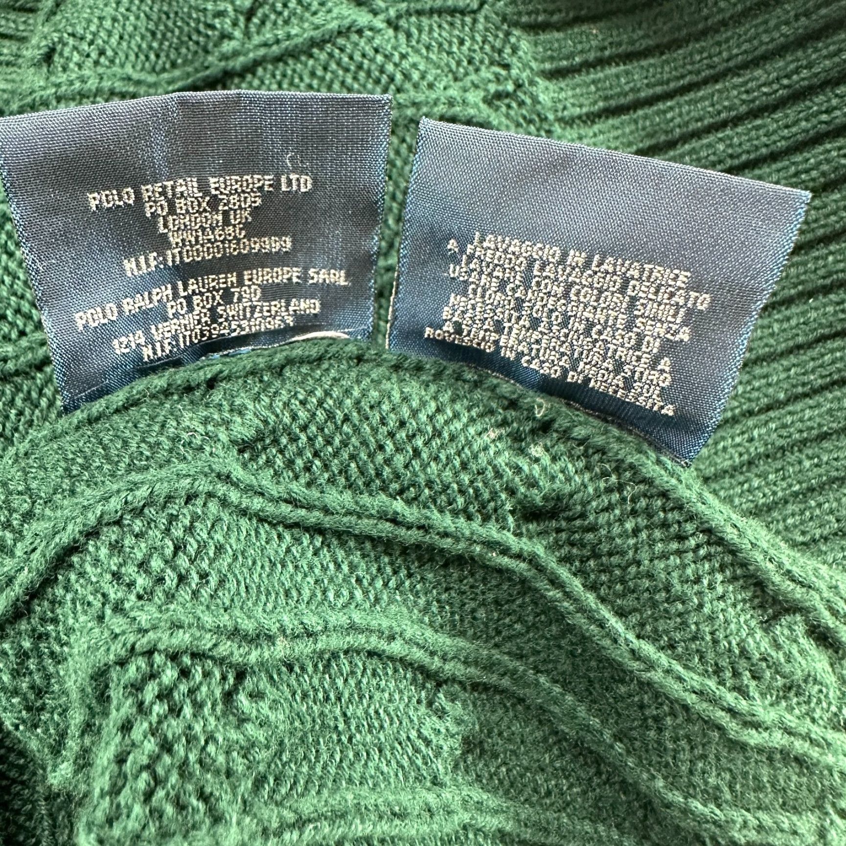 Polo Ralph Lauren VINTAGE Ralph Lauren Sport Sweater Women XL Green Crew Neck Cable Knit Pony 90s Size XL / US 12-14 / IT 48-50 - 6 Thumbnail